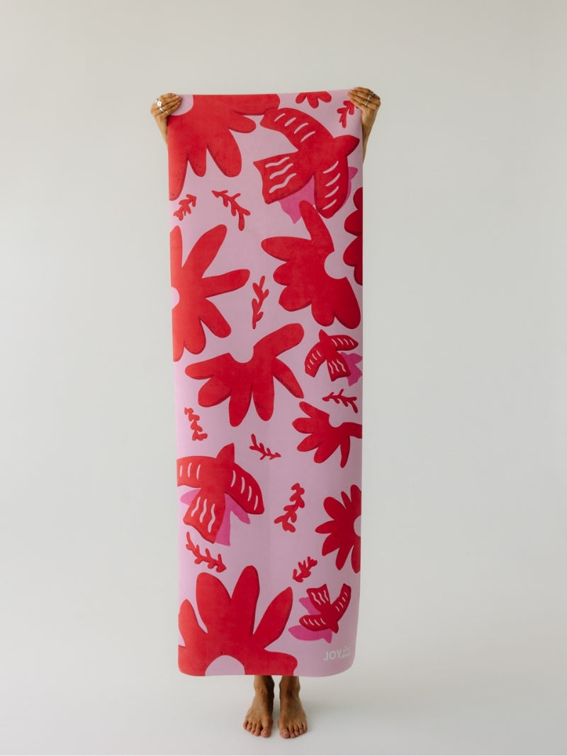 FLOW Coated 3 mm yoga mat, Flower Bomb