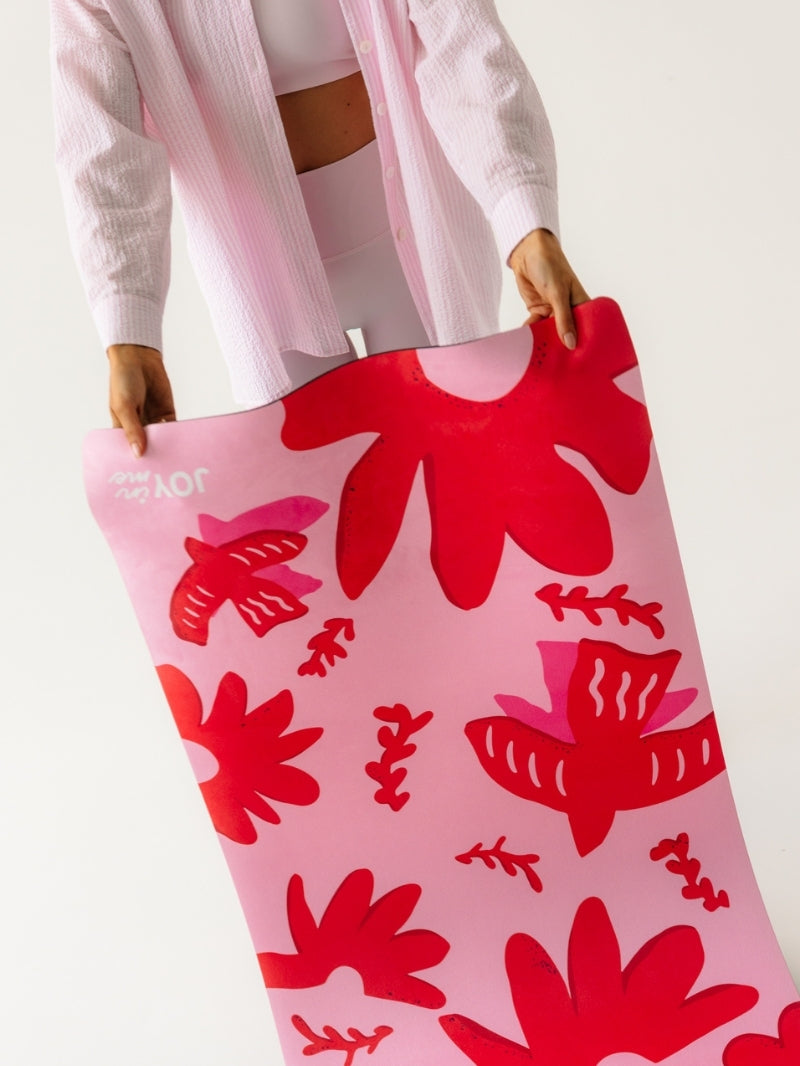 FLOW Coated 3 mm yoga mat, Flower Bomb