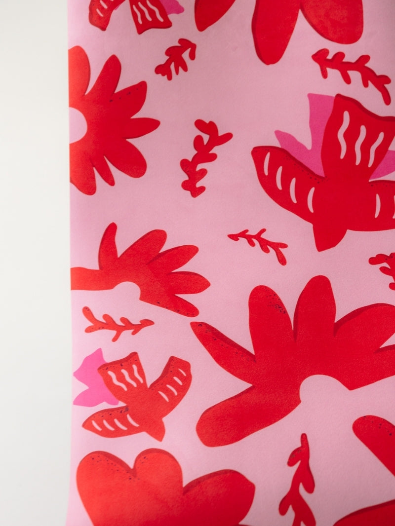 FLOW Coated 3 mm yoga mat, Flower Bomb