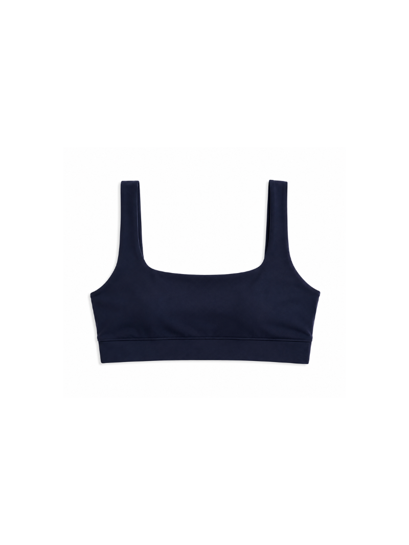 Granatowy damski crop top sportowy JOYINME