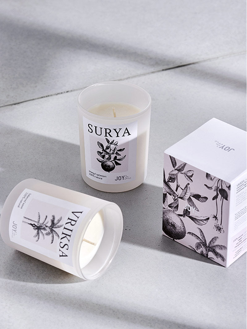 naturalna sojowa świeca do medytacji Surya